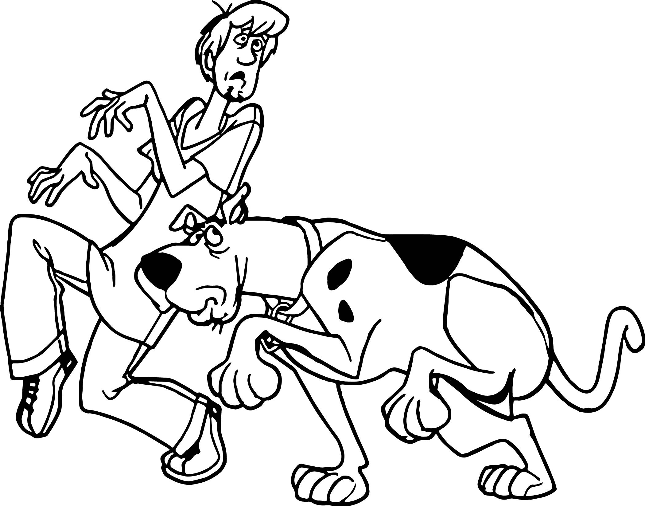 2101x1647 Going Shaggy And Scooby Doo Coloring Page Wecoloringpage Arresting