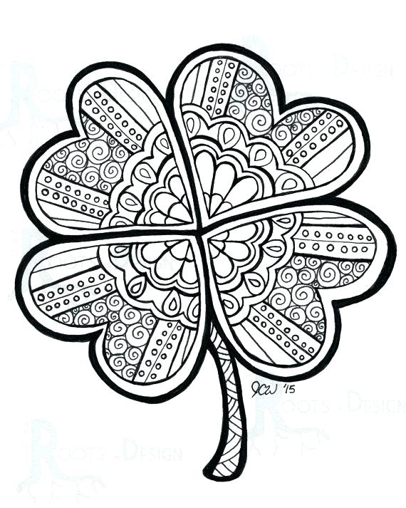 570x713 Printable Shamrock Coloring Pages Shamrock Coloring Pages Also