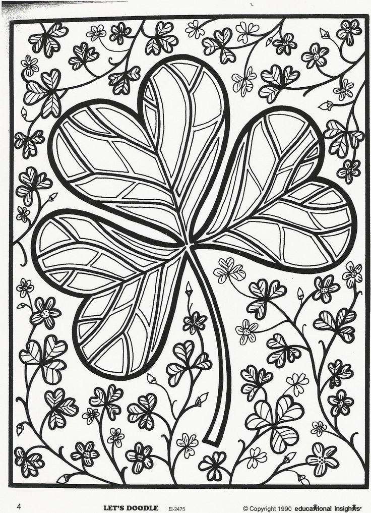 736x1017 25 St Patrick's Day Coloring Pages For Adults Compilation Free