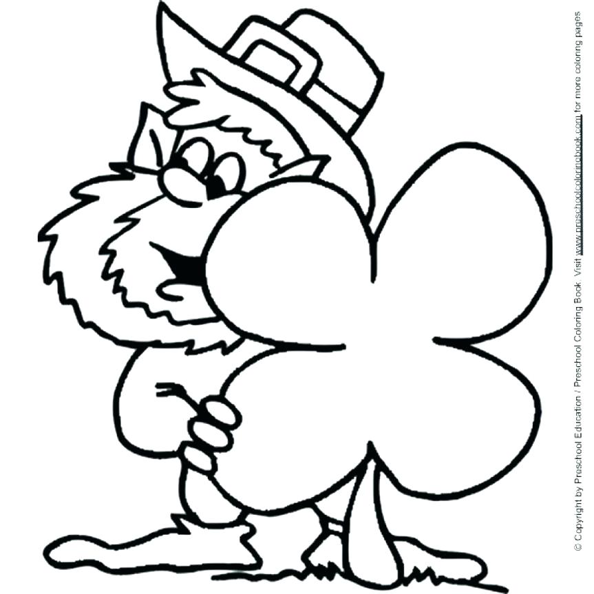 863x863 Shamrock Printable Template