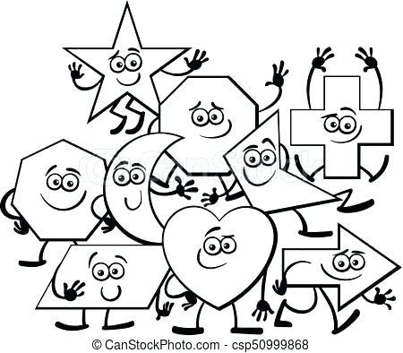 450x394 Shape Coloring Sheets For Preschoolers Printable Shapes Pages Kids