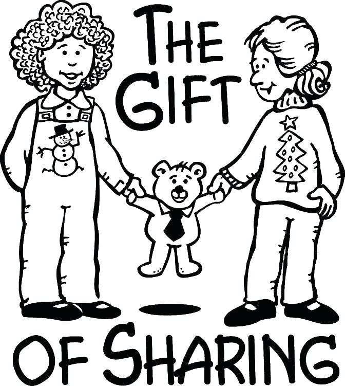 672x751 Sharing Coloring Page