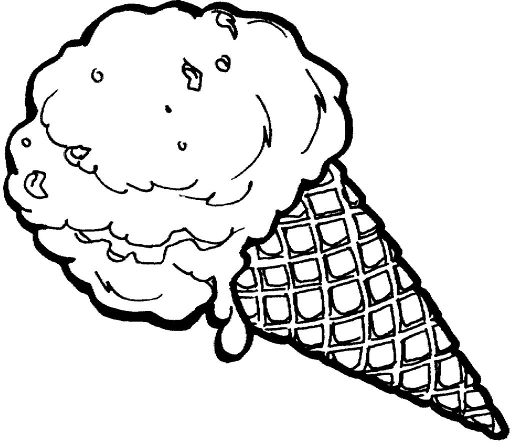 1024x886 Ice Cream Cone Coloring Sheet