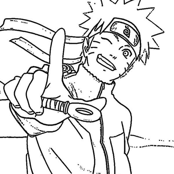 600x600 Naruto Colored Pages Naruto Color Pages Naruto Making Lose Sign