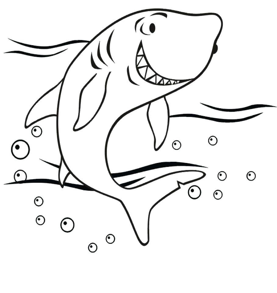 909x960 Coloring Pages ~ Shark Coloring Pages Vector Of A Cartoon Hungry