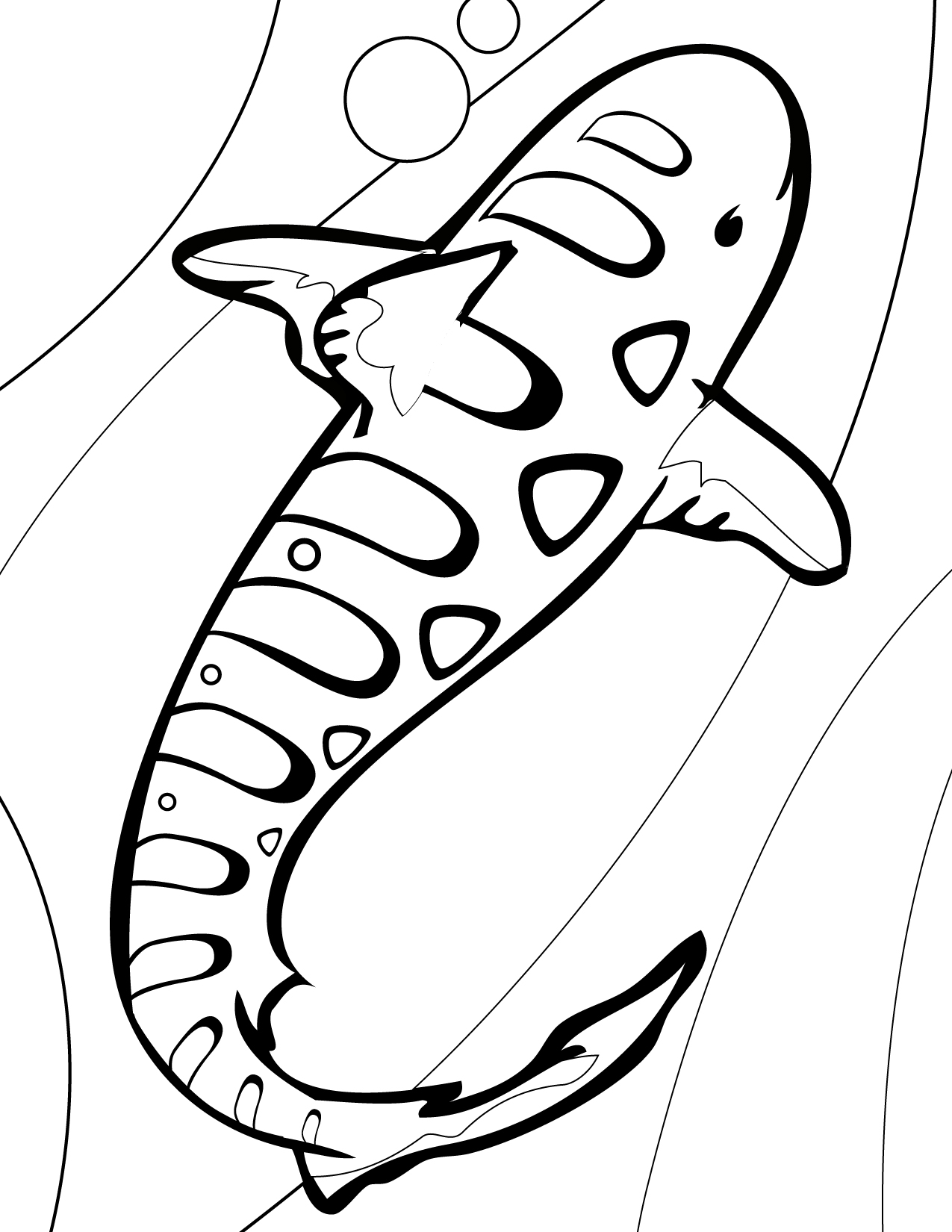 1275x1650 Great White Shark Coloring Pages