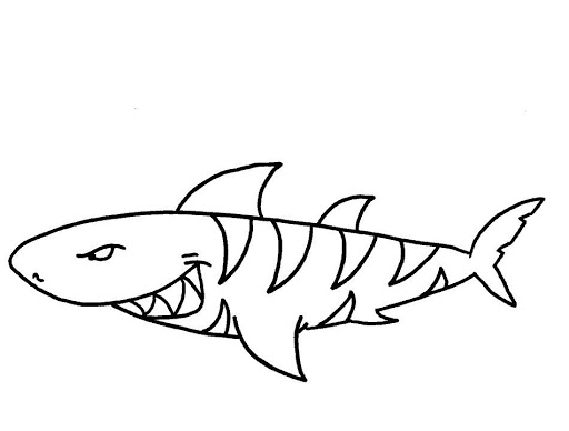 512x388 Free Printable Shark Coloring Pages For Kids, Shark Coloring Pages