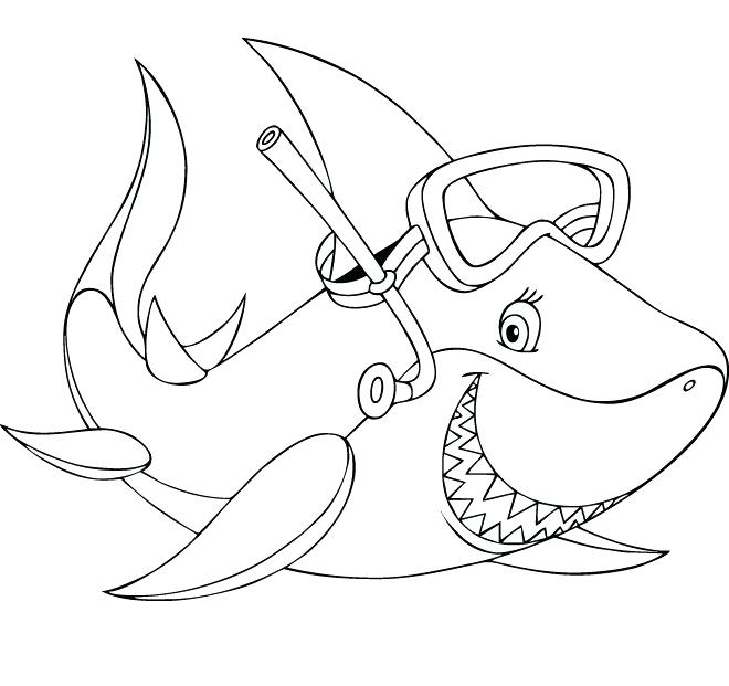 660x621 Printable Shark Coloring Pages Image Of Printable Shark Coloring