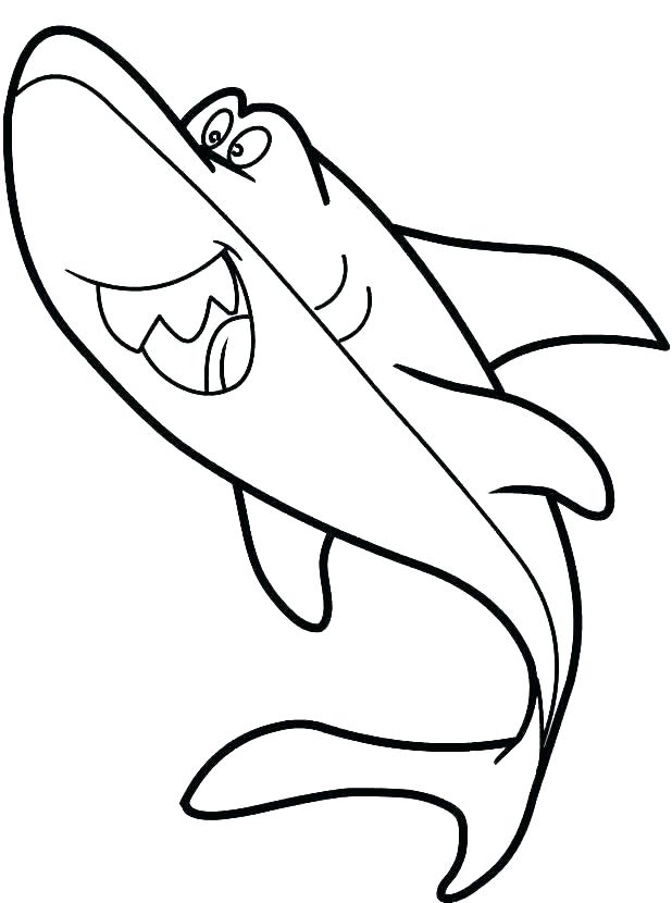 618x830 Coloring Page Shark Cartoon My Cute Shark Coloring Page
