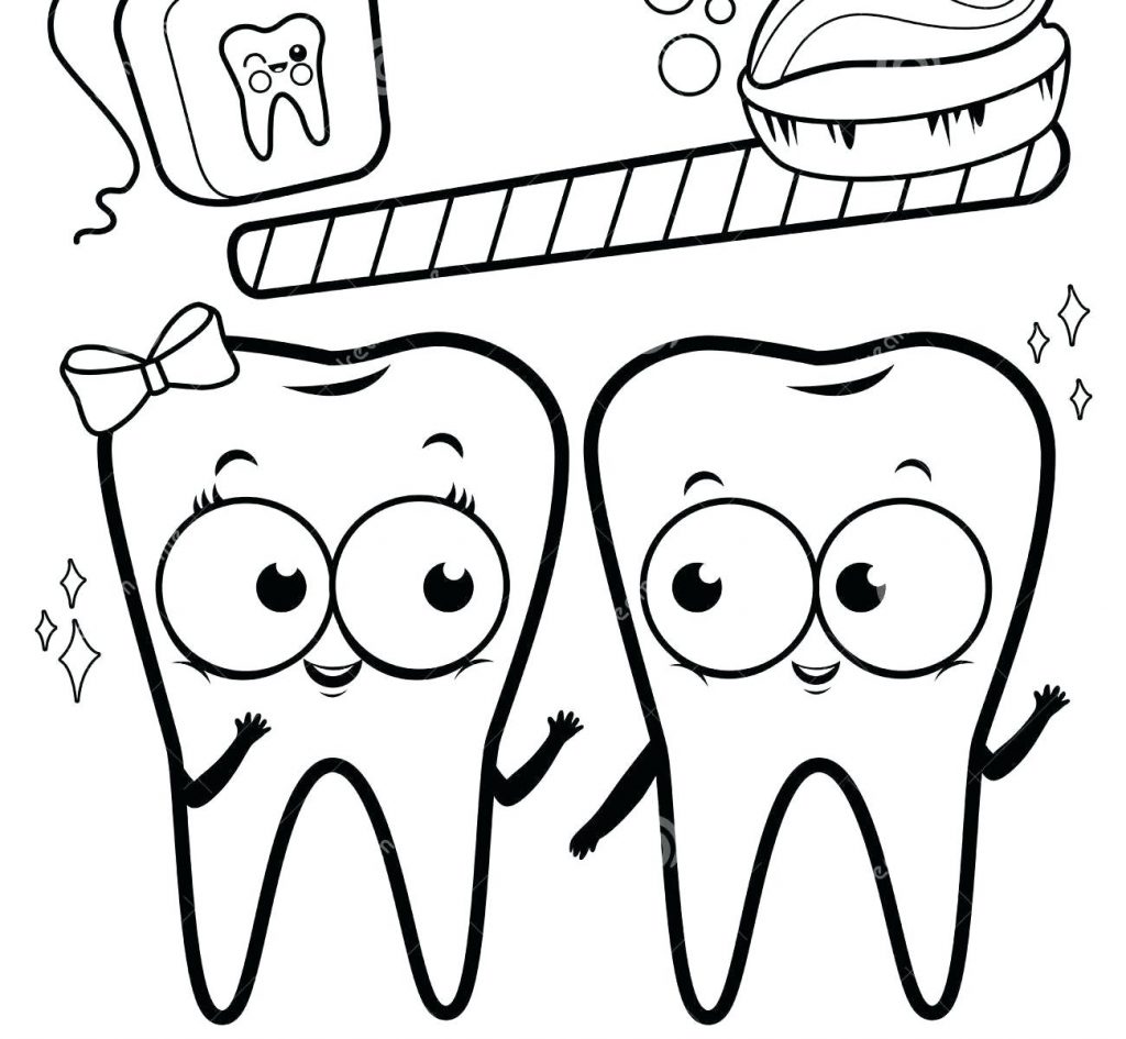 1024x945 Teeth Coloring Pages