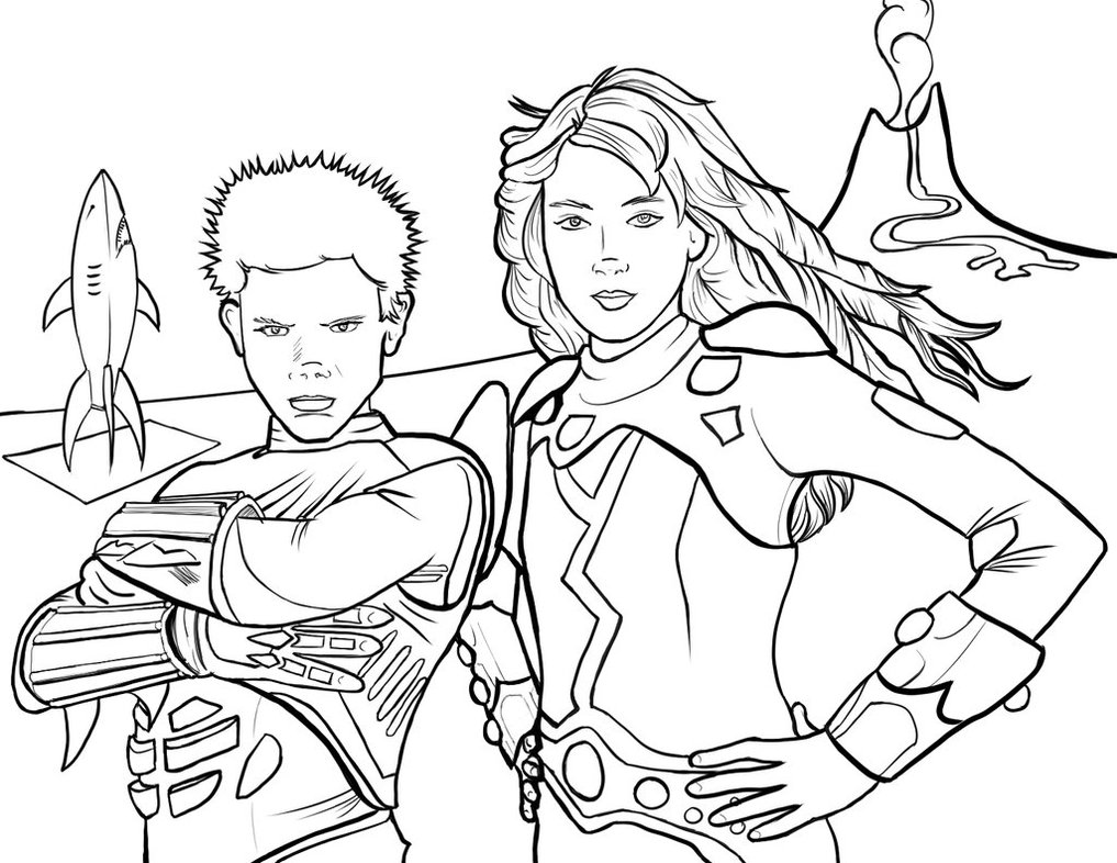 1017x786 Sharkboy And Lavagirl Coloring Page By Pjmintz