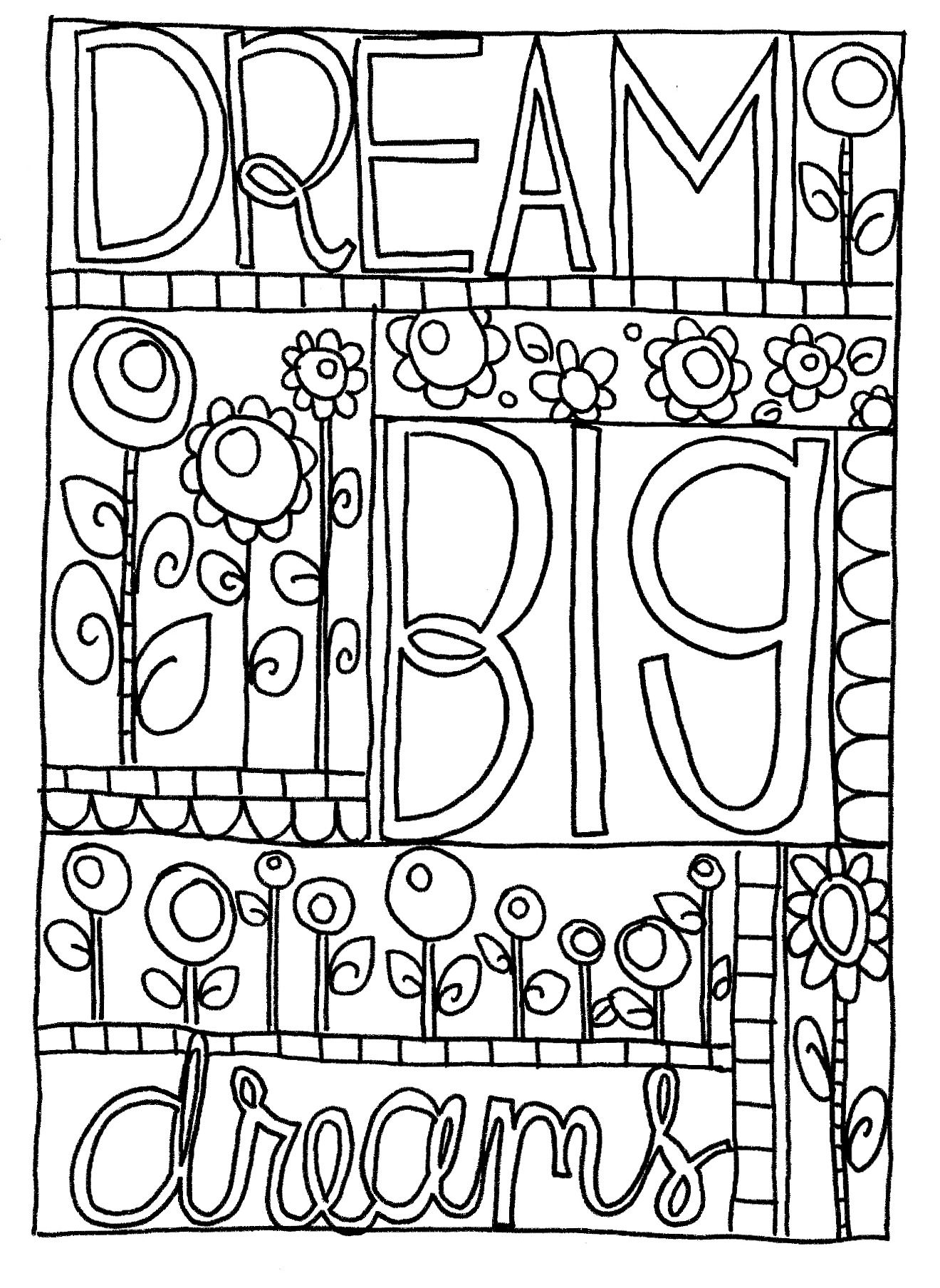 1320x1808 Dream Big Coloring