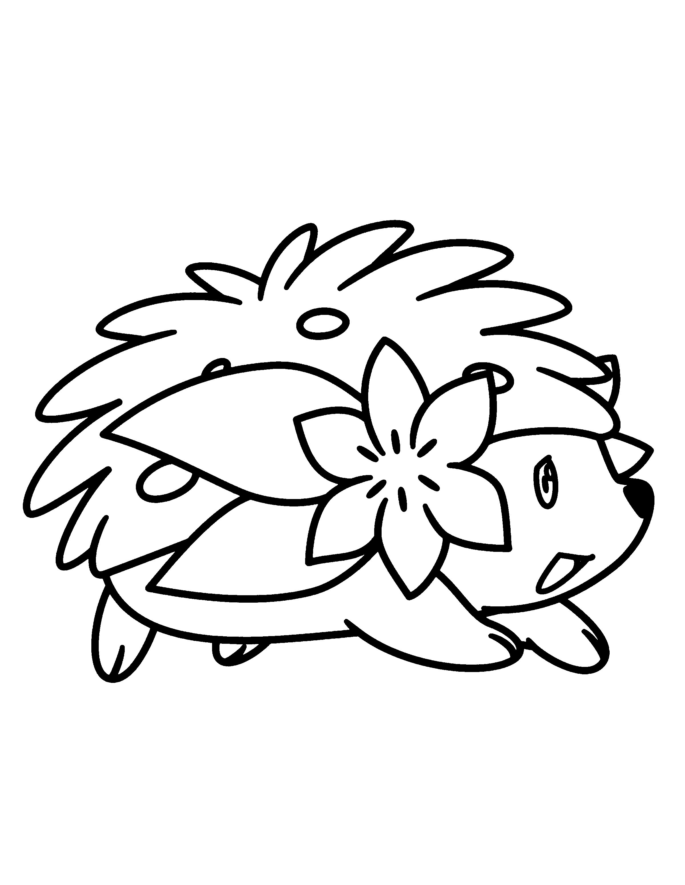 2400x3100 Shaymin Pokemon Character Free Coloring Page Animals, Kids