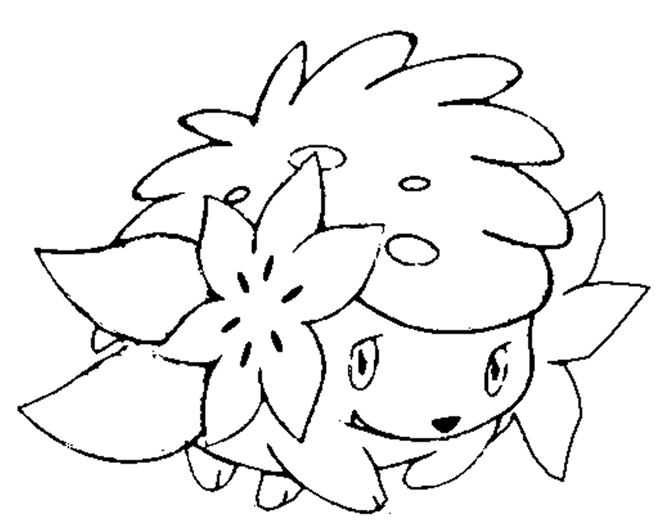 1282x1012 Pokemon Shaymin Coloring Page Embroidery