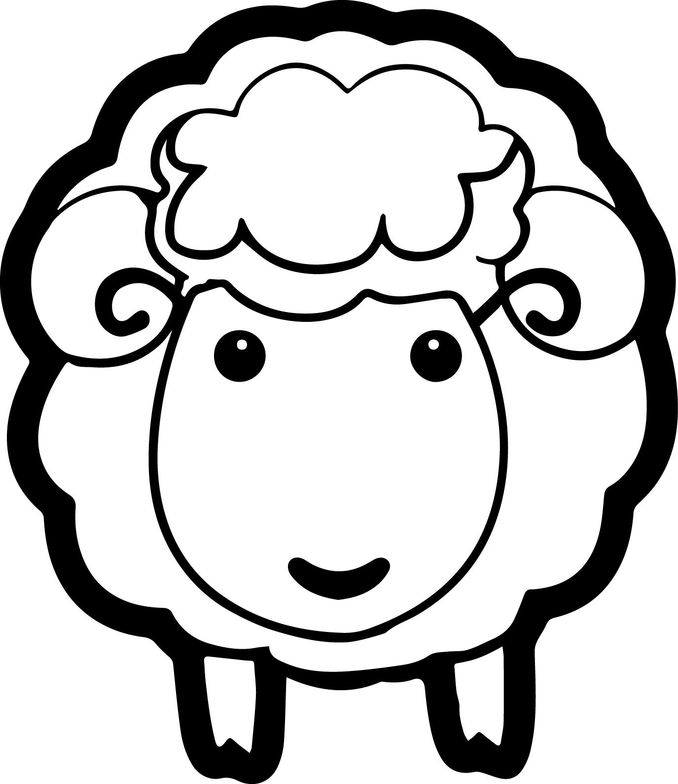 1375x1588 Innovative Sheep Coloring Pages To Print Year