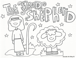250x193 Jesus The Good Shepherd Coloring Pages