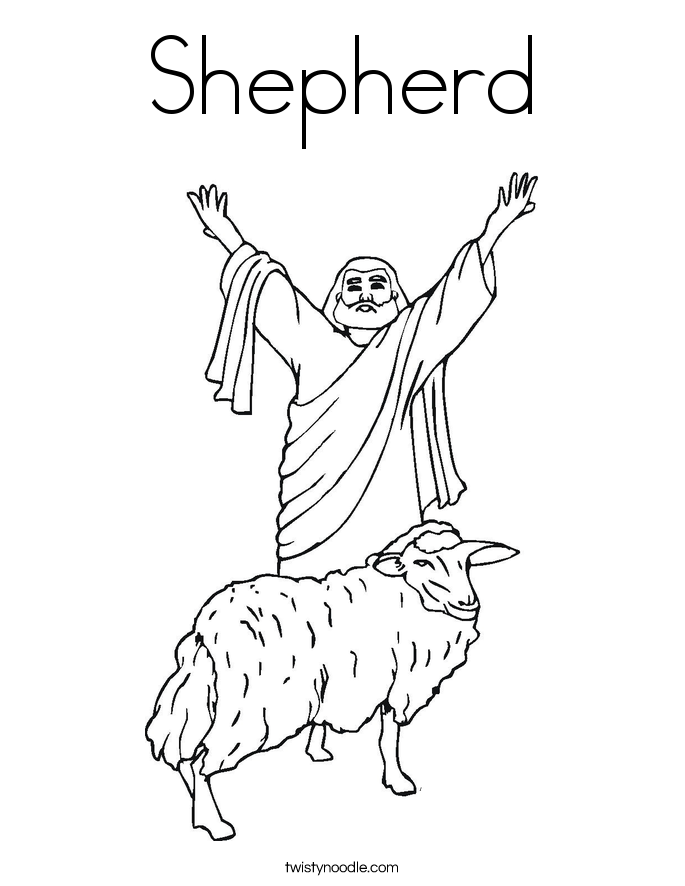 685x886 Shepherd Coloring Page
