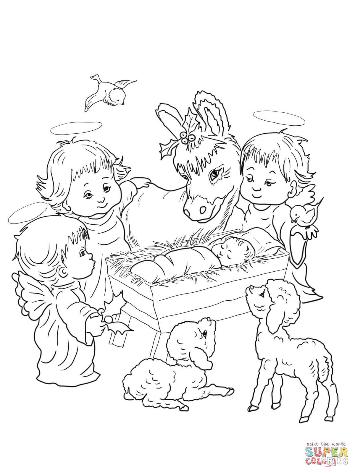 Shepherds And Angels Coloring Pages