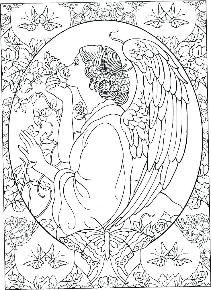 736x1009 Coloring Pages Angels Shippa.co