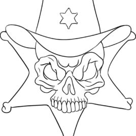 268x268 Sheriff Badge Free Printable Coloring Pages Sheriff Star Coloring