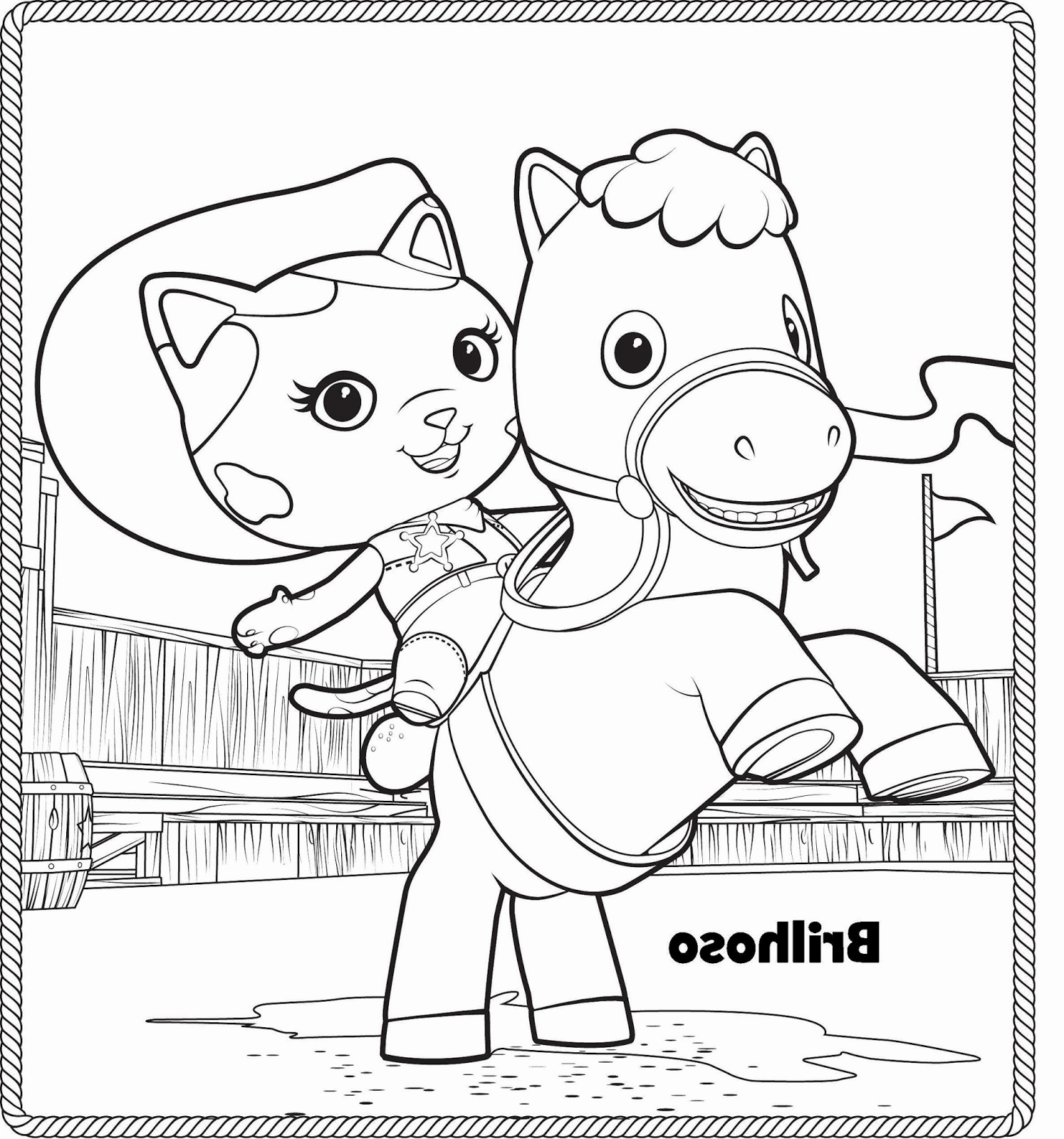 1494x1600 Sheriff Callie Coloring Pages Inspirational Disney Jr Sheriff