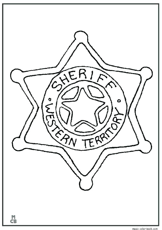 685x975 Cowboys Deputy Sheriff Badge Coloring Page Country Western Cowboys