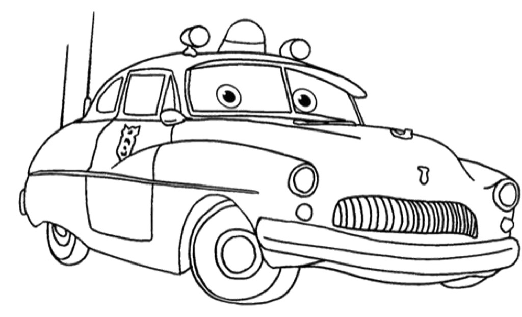 1024x622 Cars Sheriff Coloring Pages