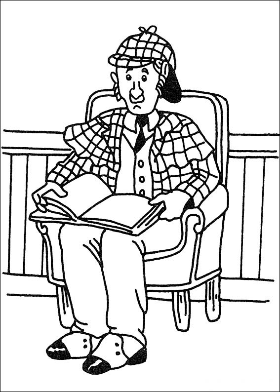 567x794 Sherlock Holmes Fargelegging. Tegninger 3 Fargelegging