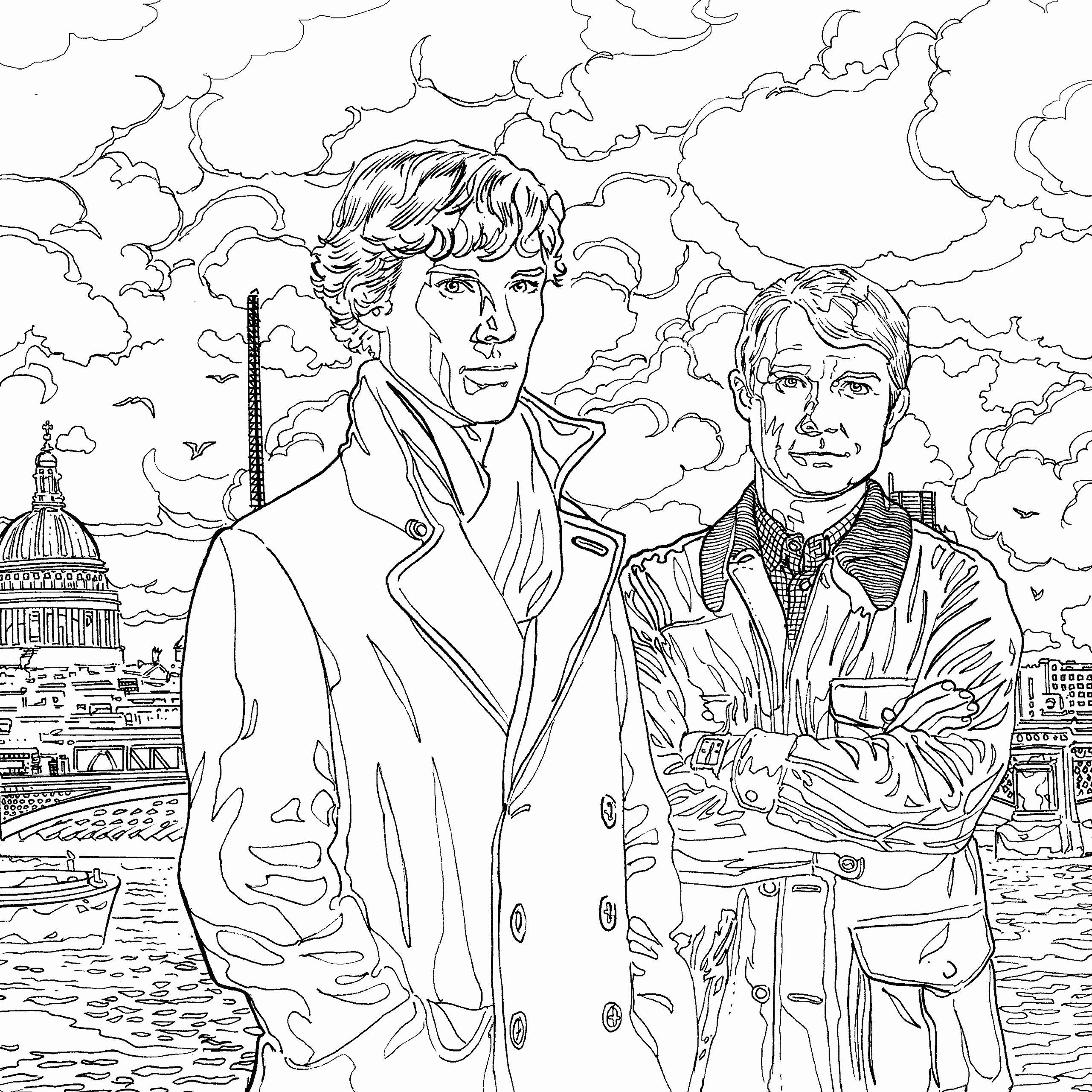 2560x2560 Best Printable Sherlock Holmes Stories And Tales Coloring Pages