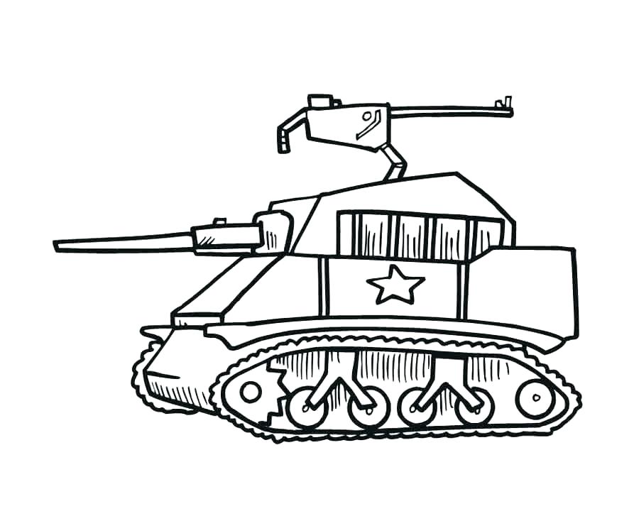893x727 Tank Coloring Pages