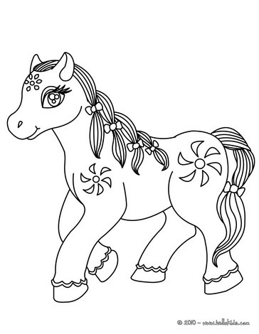 364x470 Flower Pony Coloring Pages