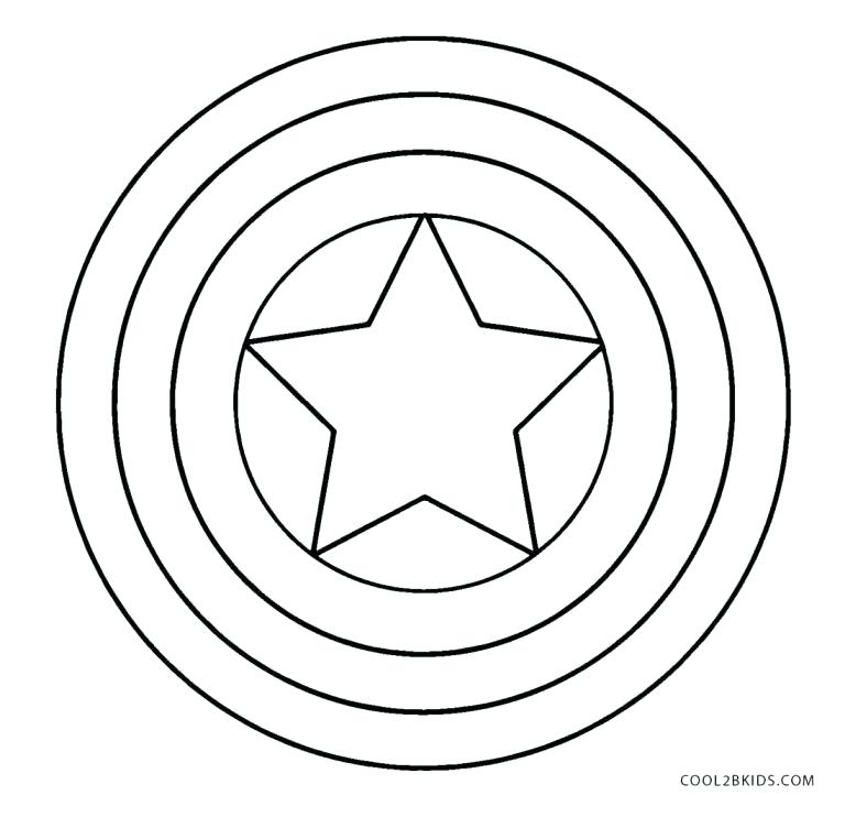 768x742 Captain America Shield Coloring Pages Printable Captain America