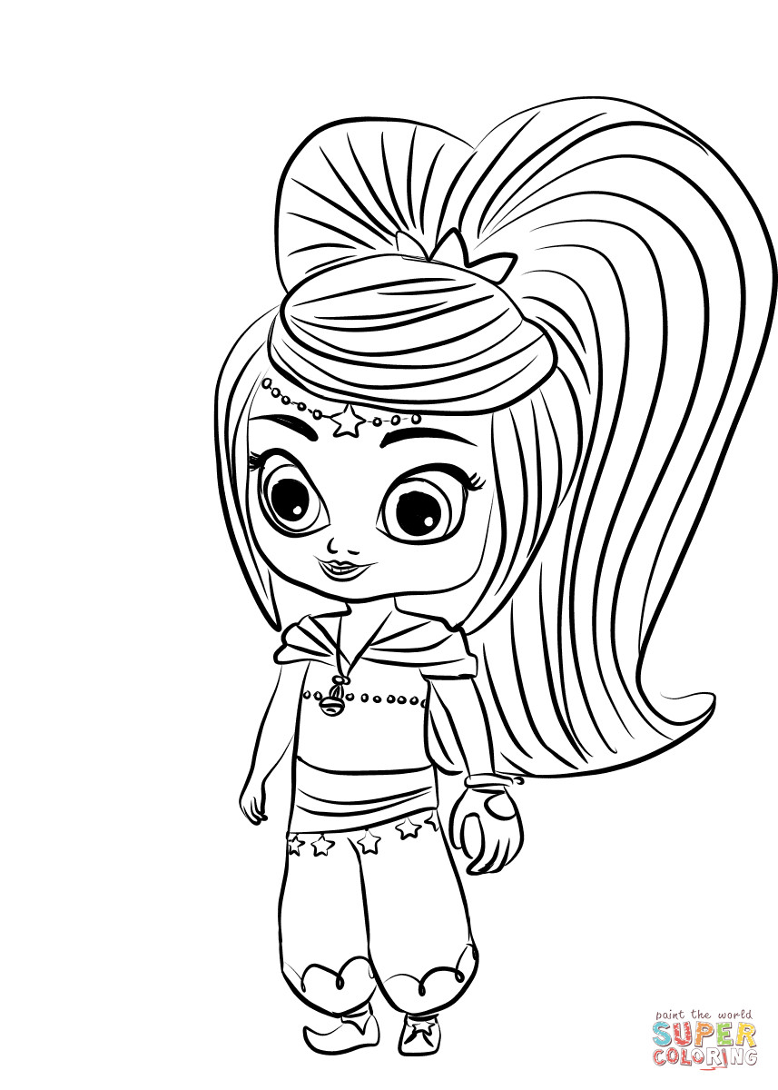 857x1200 Leah From Shimmer And Shine Coloring Page Free Printable Stuning