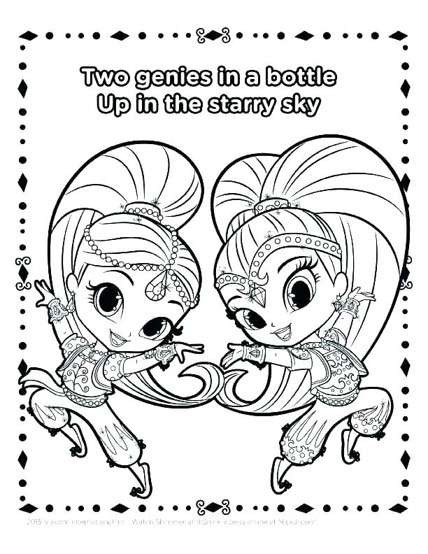 612x792 Shimmer And Shine Coloring Book Shimmer And Shine Coloring Pages