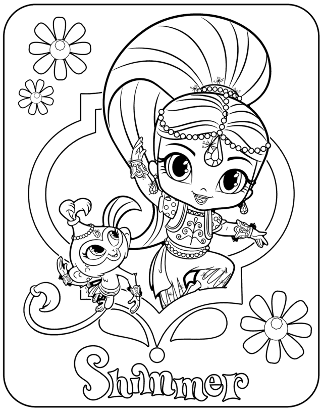 640x813 Shimmer And Shine Coloring Pages Of 2017 Colorear, Calabazas De