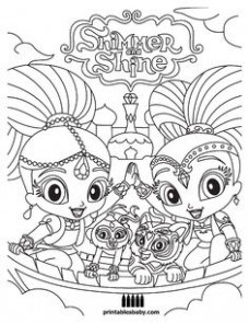 228x295 Shimmer And Shine Coloring Page Free Printable Coloring