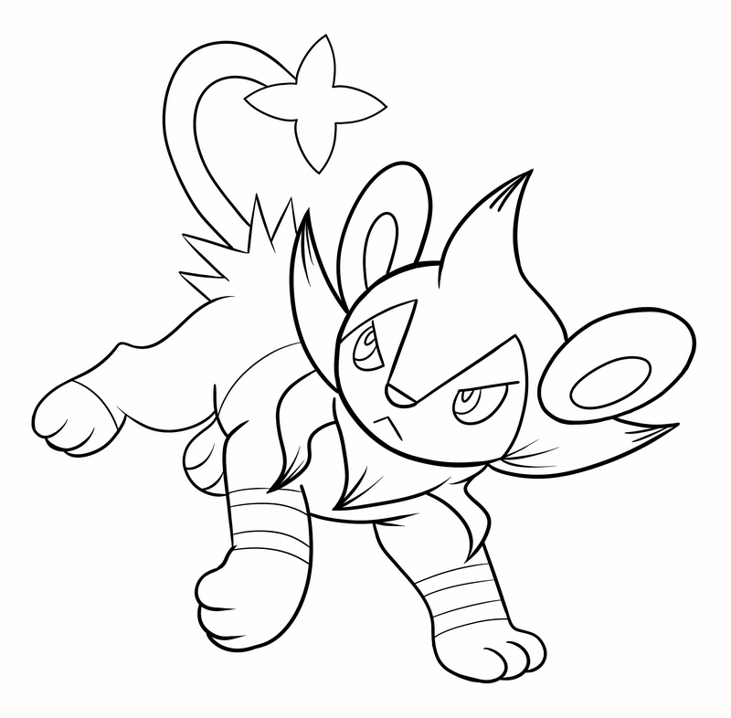 800x786 Pokemon Coloring Pages Shinx Sprite