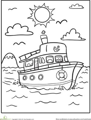 Ship Coloring Pages For Kids
