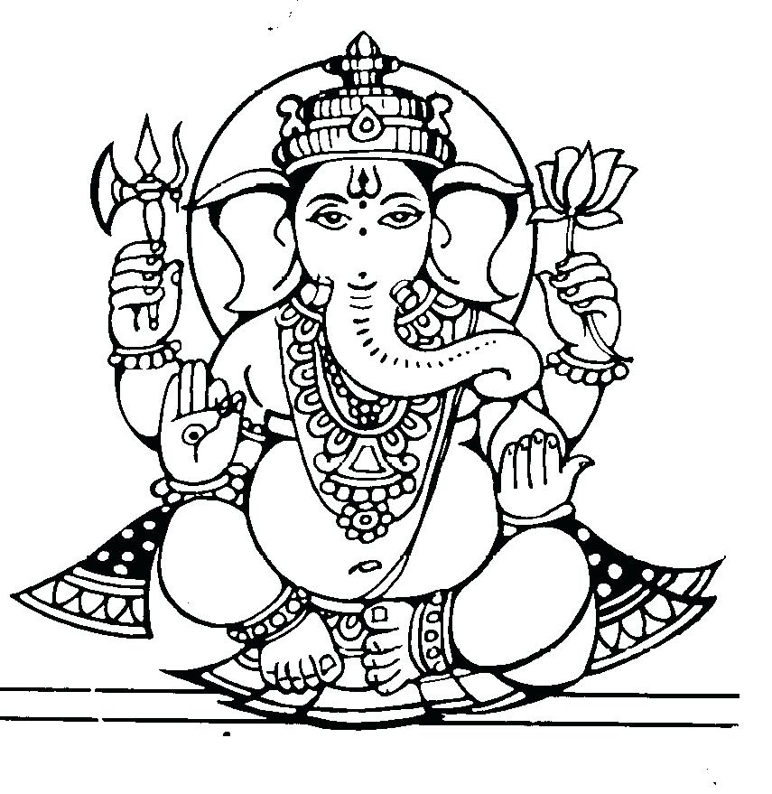 855x879 Indian Gods Coloring Pages