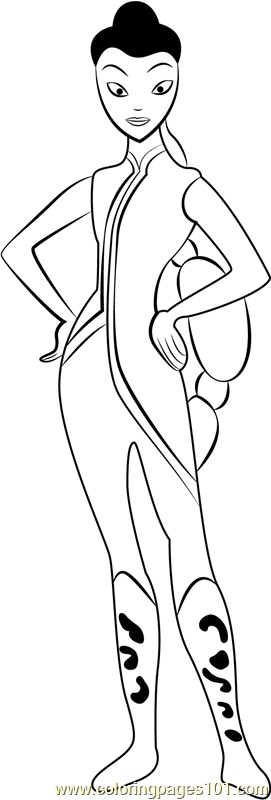 271x800 Lady Shiva Coloring Page