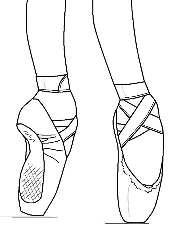 600x803 Ballet Shoe Coloring Pages Of Shoes Page Perform With Ballerina