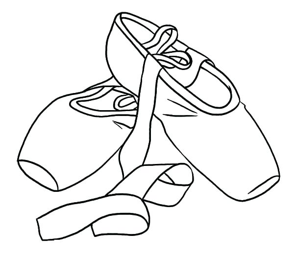 600x523 Coloring Pages Ballerina Princess Ballerina Shoes Coloring Pages
