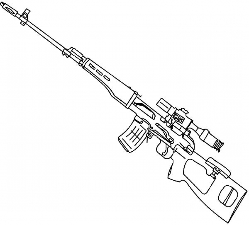 1024x926 Gun Coloring Pages