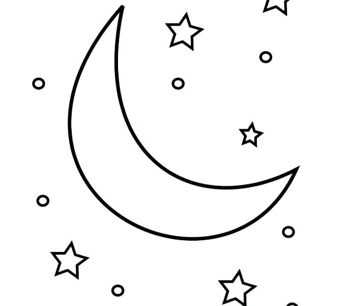 678x600 Shooting Star Coloring Page Stars Coloring Page Crescent Moon