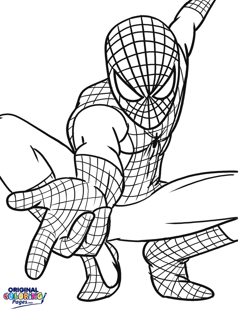 815x1056 Spiderman Shooting Web Coloring Page Coloring Pages Original