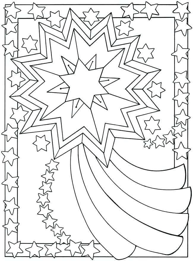 650x880 Star Coloring Pages Free Coloring Free Printable Shooting Stars