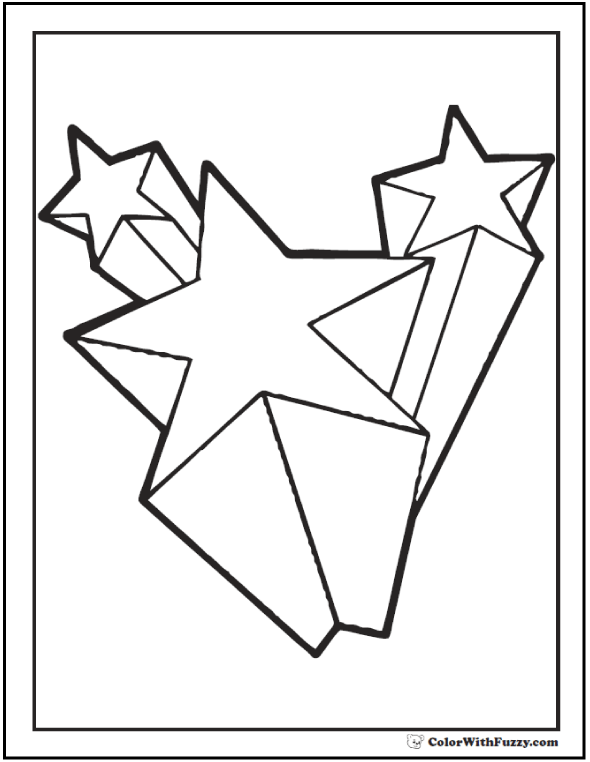 Shooting Star Coloring Page