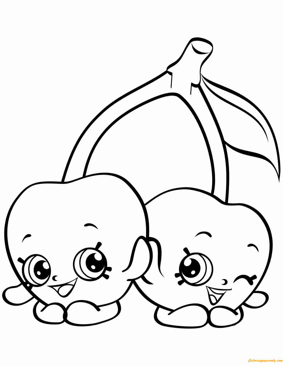 974x1260 Cheeky Cherries Shopkin Season 4 Coloring Page Free Remarkable