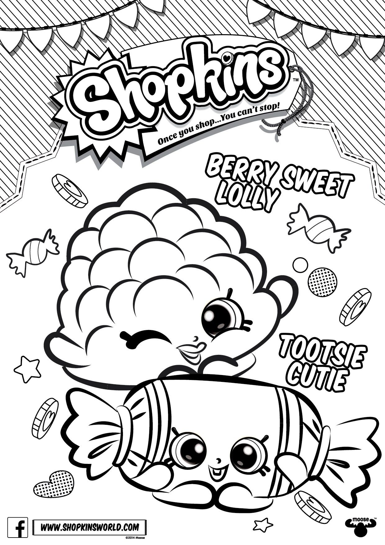 1240x1754 Shopkins Coloring Pages Season 4 Berry Sweet Lolly Tootsie Cutie