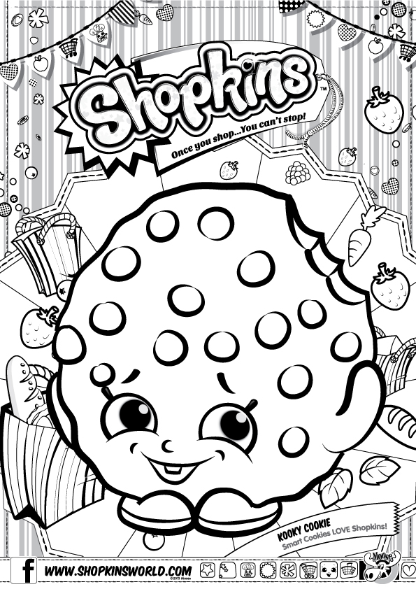 595x842 Shopkins Coloring Page Kooky Cookie